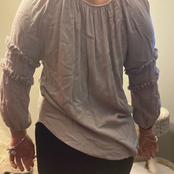 Altar’d State Pheasant light gray long sleeve - Picture 4 of 5